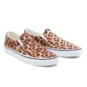 Classic Slip On Vans Animal Print Size 8